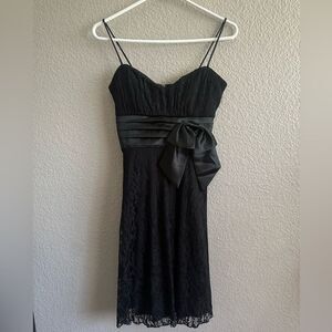 Black Lacy Spaghetti Strap Dress by Cindy Size S